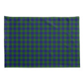 Barclay tartan blauwe groene vleid kussensloop (Achterkant-Rechts)