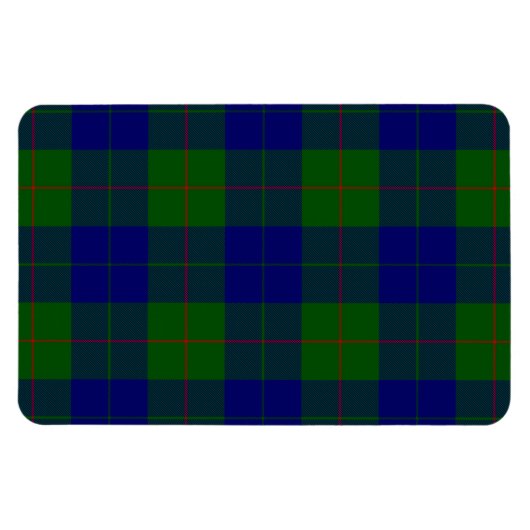 Barclay tartan blauwe groene vleid magneet (Horizontaal)