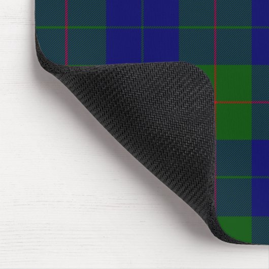 Barclay tartan blauwe groene vleid muismat (Hoek)