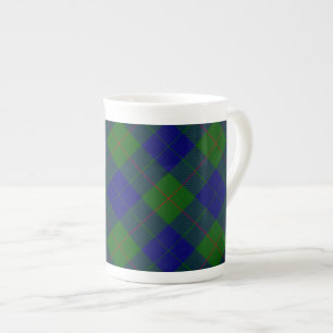 Barclay tartan blauwe groene vleid porselein kop