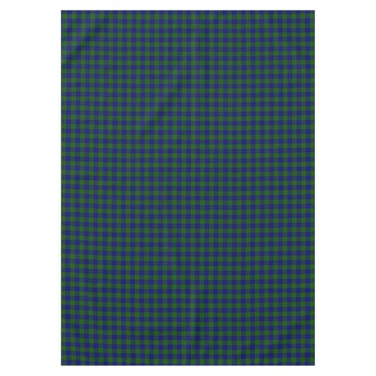 Barclay tartan blauwe groene vleid tafelkleed (Voorkant)