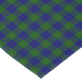 Barclay tartan blauwe groene vleid tafelkleed (Gekanteld)