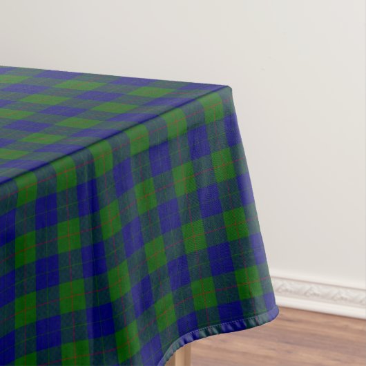 Barclay tartan blauwe groene vleid tafelkleed (Voorbeeld)