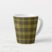 Barclay Tartan met uw initialen, Schotse speldenst Latte Mok (Rechterhoek)