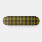 Barclay Tartan met uw initialen, Schotse speldenst Skateboard (Horizontaal)