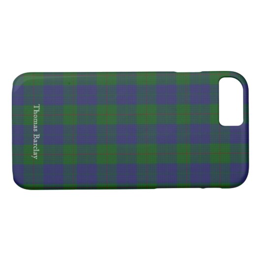 Barclay Tartan Plaid Iphone 7 Coque personnalisé (Dos (Horizontal))