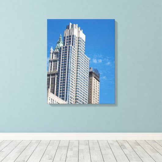 Barclay Tower Manhattan New York City Canvas Afdruk (Insitu (Houten vloer))