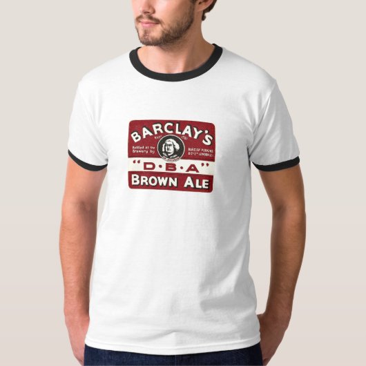 Barclay's DBA Shirt met bruine Ale-bier (Voorkant)