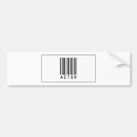 Barcode Actor Bumpersticker (Voorkant)