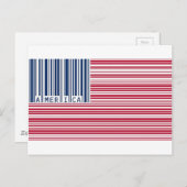 barcode american flag briefkaart (Voorkant / Achterkant)