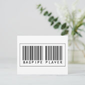 Barcode Bagpipe Player Briefkaart (Staand voorkant)