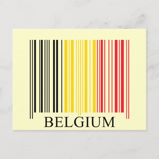 Barcode België vlag Briefkaart (Voorkant)