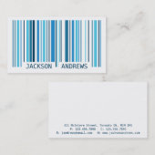 Barcode - blauw visitekaartje (Voorkant / Achterkant)
