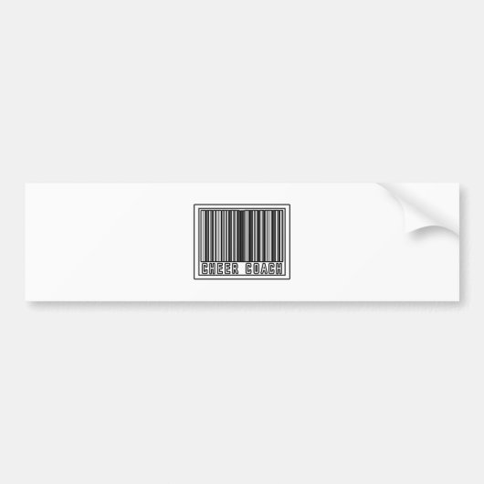 Barcode Cheer Coach Bumpersticker (Voorkant)