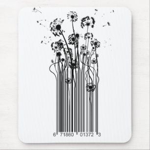 Barcode Dandelion Silhouette-muismat Muismat