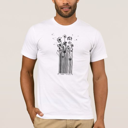 Barcode Dandelion Silhouette t-shirt (Voorkant)