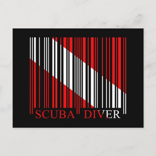 Barcode Dive Flag Briefkaart (Voorkant)