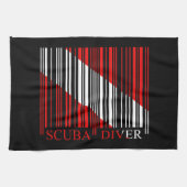 Barcode Dive Flag Theedoek (Horizontaal)