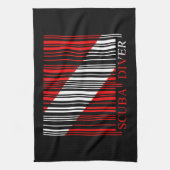 Barcode Dive Flag Theedoek (Verticaal)