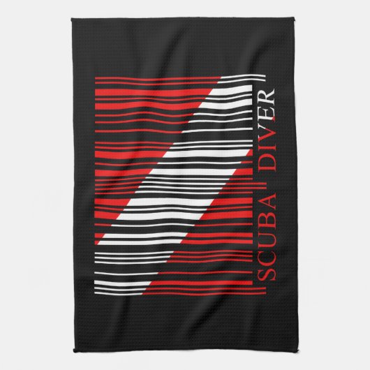 Barcode Dive Flag Theedoek (Verticaal)