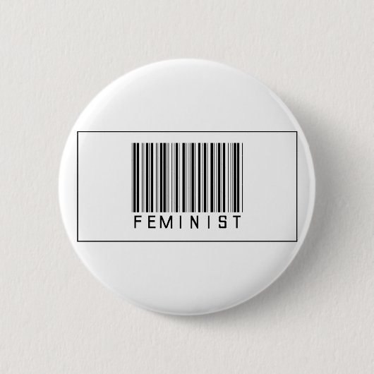 Barcode Feminist Ronde Button 5,7 Cm (Voorkant)