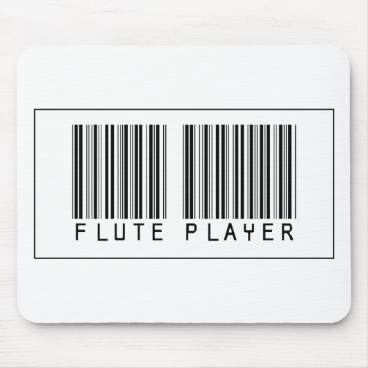 Barcode Flute Player Muismat (Voorkant)