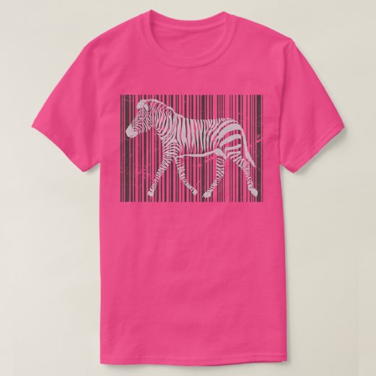 Barcode Funny Zebra T-shirt (Design voorkant)