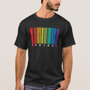 Barcode Gay Pride LGBT Lesbian Bisexual Flag Gif T-shirt