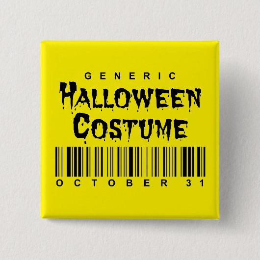 Barcode Generic Halloween Costume Vierkante Button 5,1 Cm (Voorkant)