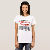 Barcode Generieke Halloween Kostuum 31 Oktober T-shirt (Voorkant volledig)