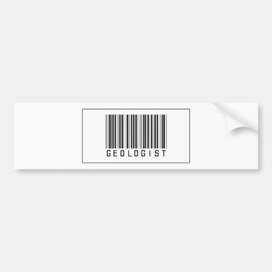 Barcode Geologist Bumpersticker (Voorkant)