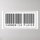 Barcode Harmonica Player Poster (Voorkant)