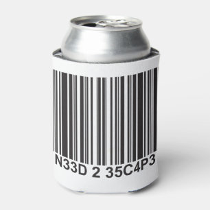 Barcode Leetspeech - Noodzaak om te ontsnappen Blikjeskoeler