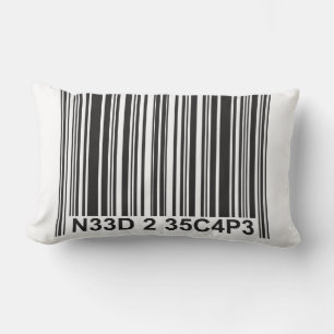 Barcode Leetspeech - Noodzaak om te ontsnappen Kussen