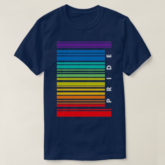 Barcode LGBT Pride Retro 1 T-shirt (Design voorkant)