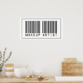 Barcode Makeup Artist Poster (Keuken)