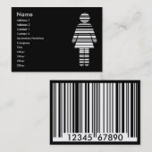 barcode meisje : tweezijdig : visitekaartje (Voorkant / Achterkant)