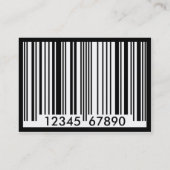 barcode meisje : tweezijdig : visitekaartje (Achterkant)