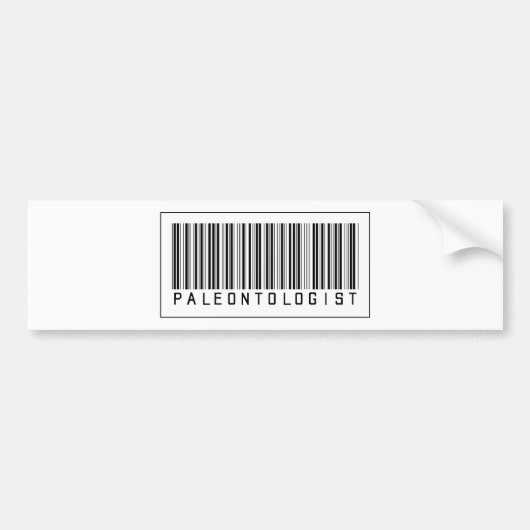 Barcode Paleontoloog Bumpersticker (Voorkant)