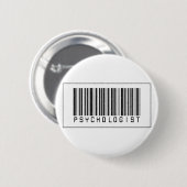 Barcode psycholoog ronde button 5,7 cm (Voorkant /achterkant)
