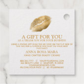 *~* Barcode QR Code Business Dank u Gift Label (Achterkant)