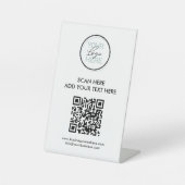 Barcode QR Code Business Logo Reclamebord Met Voetstuk (Voorkant)