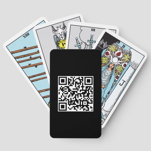 Barcode QR Code Upload Logo Sjabloon Custom Tarot Pokerkaarten (Achterkant)