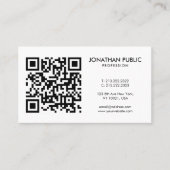Barcode QR Code Uw Logo Hier Modern Profiel Visitekaartje (Voorkant)