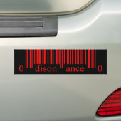 Barcode Red Disonance Bumpersticker (Op auto)