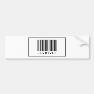Barcode Skydiver Bumpersticker