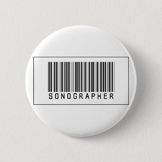 Barcode Sonographer Ronde Button 5,7 Cm (Voorkant)