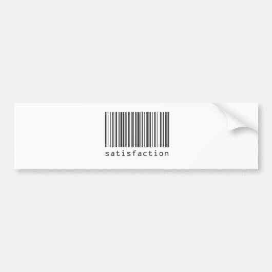 Barcode - Tevredenheid Bumpersticker (Voorkant)