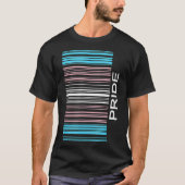 Barcode Transgender Pride LGBTQ Flag Trans Support T-shirt (Voorkant)