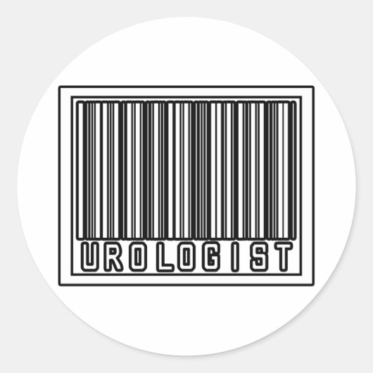 Barcode-uroloog Ronde Sticker (Voorkant)